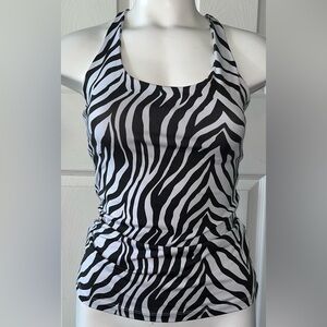Hotdrop Zebra Print Racerback Athletic Top size Medium